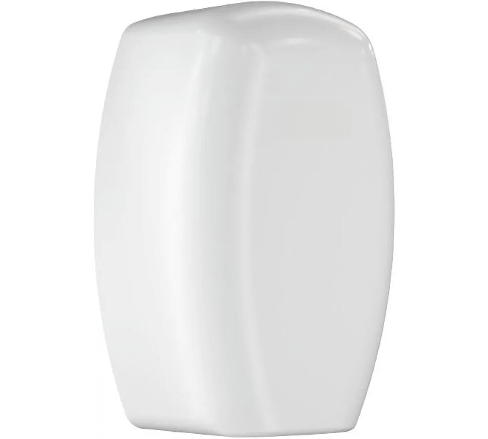 witte handdroger met gesloten behuizing