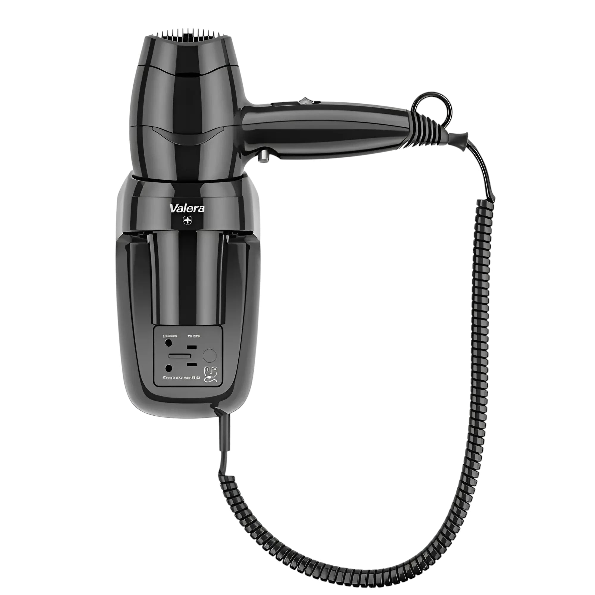 haardroger Valera excel 1600 shaver in zwart met wandhouder krachtige 1600W föhn