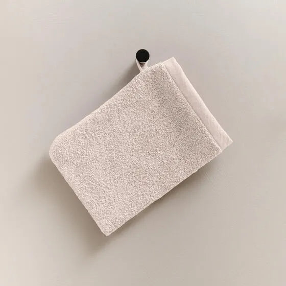 Duurzame paddenstoel Luna washandje (4 stuks) van 67% gerecycled katoen en 33% polyester, 500 g/m², hoge kwaliteit, zacht, absorberend en sneldrogend.